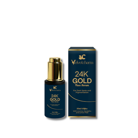 VelvetCharm LuxeGlow 24K Gold Face Serum