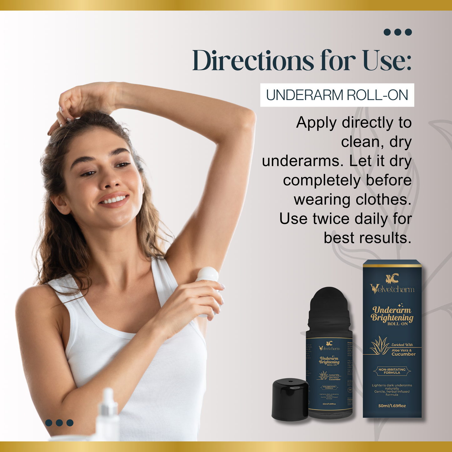 VelvetCharm FreshGlow Underarm Detox Roller